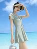 Women's 2026 One-Piece Skirt-Style Swimwear: Tummy-Slimming, Conservative, Korean Hot Spring Wear