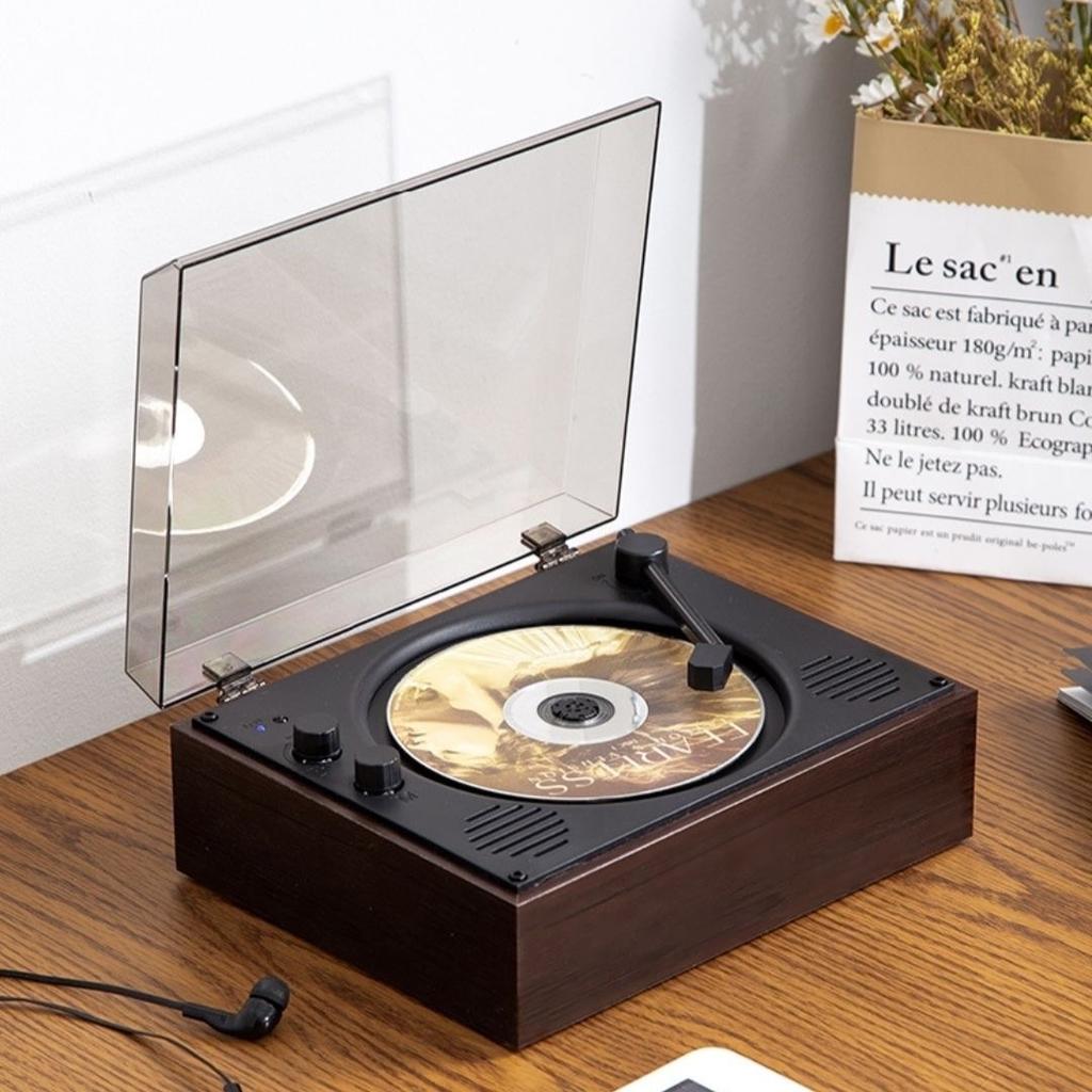 Retro Bluetooth Speaker Home Vintage Quality CD Player, Audio Music Player Album Prenatal Education Machine Decoration Gift New