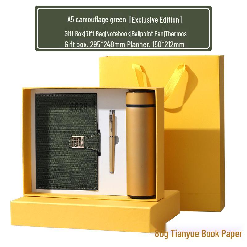 2026 Daily Planner & Business Notebook Set with Gift Box