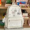 Schoolbag Korean vitality milk yellow star sticker middle school student backpack sweet age-reducing girlfriends travel small backpack