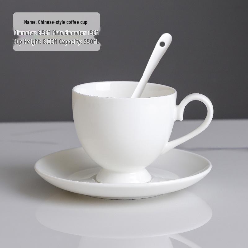 Europejski Luksusowy Zestaw Ceramicznych Filiżanek do Kawy ze Złotym Brzegiem