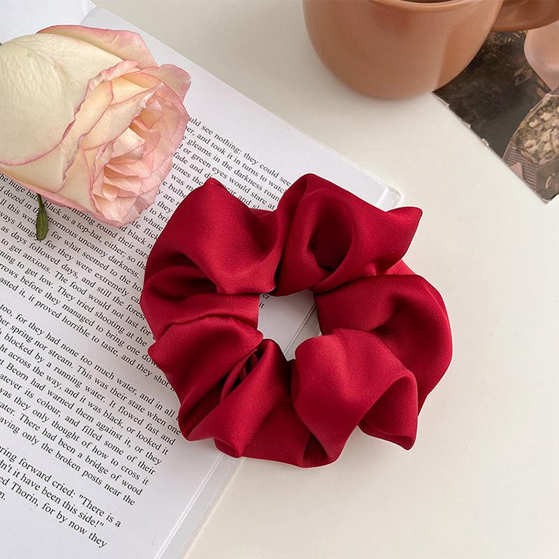 Women Silk Scrunchie Elastic Handmade Multicolor Hair Band Ponytail Holder Headband Hair Accessories