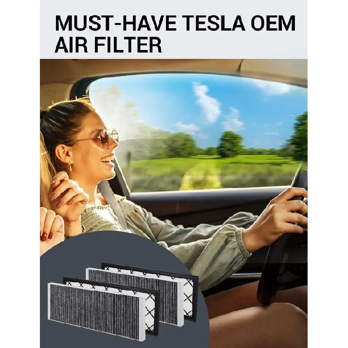 Per Tesla Model Y 2024 -2020 Filtro Abitacolo HEPA Sostituzione Filtro Presa d'Aria con Carbone Attivo per Accessori Model Y