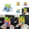 Trendy Knitted Pineapple Shoulder Bag With Phone Pocket For Urban Outfits