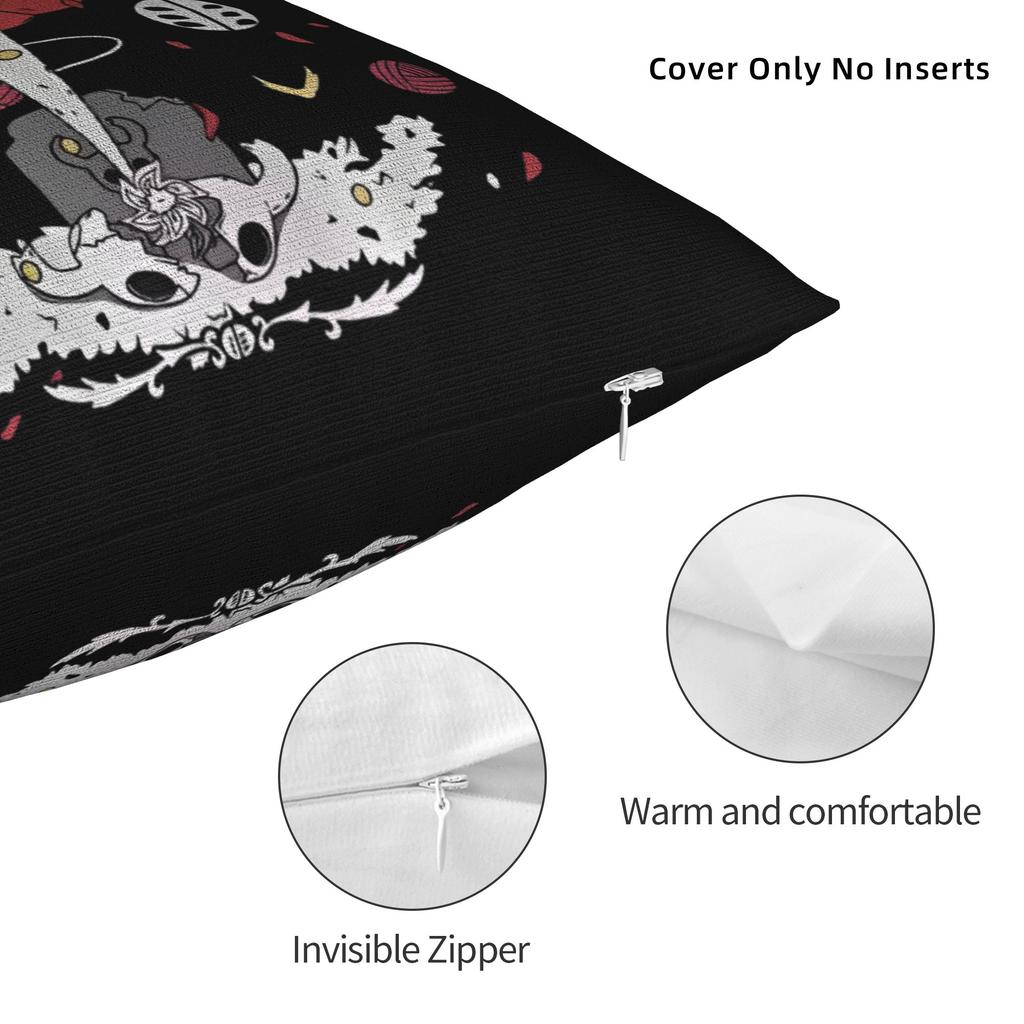Hollow Knight Silksong Throw Pillow Cover Polyester Cushions for Sofa   Custom Pillowcover Home Decor