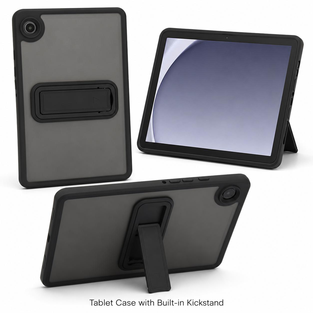 Samsung Galaxy Tab A11 Plus 2025 / Tab A9 Plus 2023 11  Tablet Case, Shockproof Protective Cover with Built-in Kickstand for A11+ / A9+ Galaxy Tab A9Plus чёрный