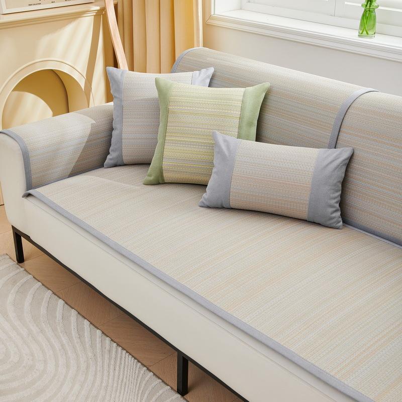 Antarctic People Rush Grass Sofa Cushion Summer Summer Mat Seat Cushion Non-Slip Sofa Cover  New Cover