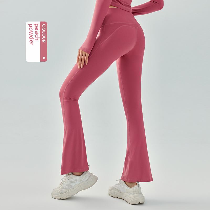 Yoga-Schlaghosen mit hohem Bund und Po-formender Slim-Passform