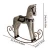 NordicStyle Wooden Rocking Horse Ornaments Retro Rocking Horse Sculpture Auspicious Figurine Rocking Horse Desk Crafts