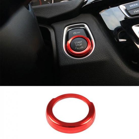 For BMW 2 Series Touring 2015-19 Red Aluminum Start Button Ignition Switch Trim