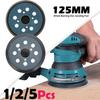 125mm 5 Zoll Schleifpad 8-Loch 3/4 Nägel Schleifscheibenpad Klett-Schleif-Trägerpads für Elektrischen Exzenterschleifer Polieren 1/5Stück