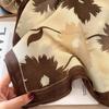 Korean Style Floral Cotton Linen Scarf - Versatile Autumn/Winter Shawl for Women