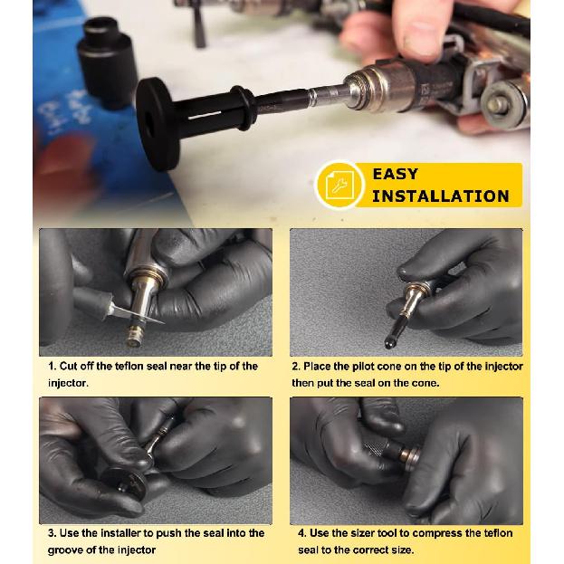 Fuel Injector Seal Tools - Replacement Set for Vehicles, 2.0L, 3.6L, 2.5L, 5.3L