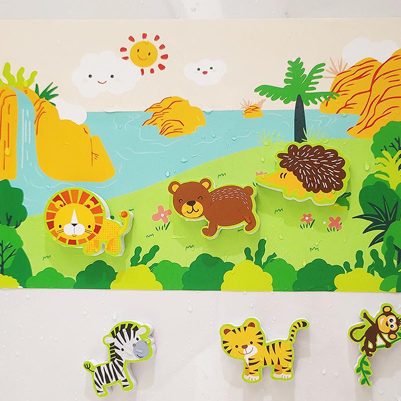 Summer Baby Bath Toys Alphanumeric Letter Animal Puzzle Soft Eva Kids Baby Bathroom Water Toys Baby Toys For 0 12 Months 1 Years
