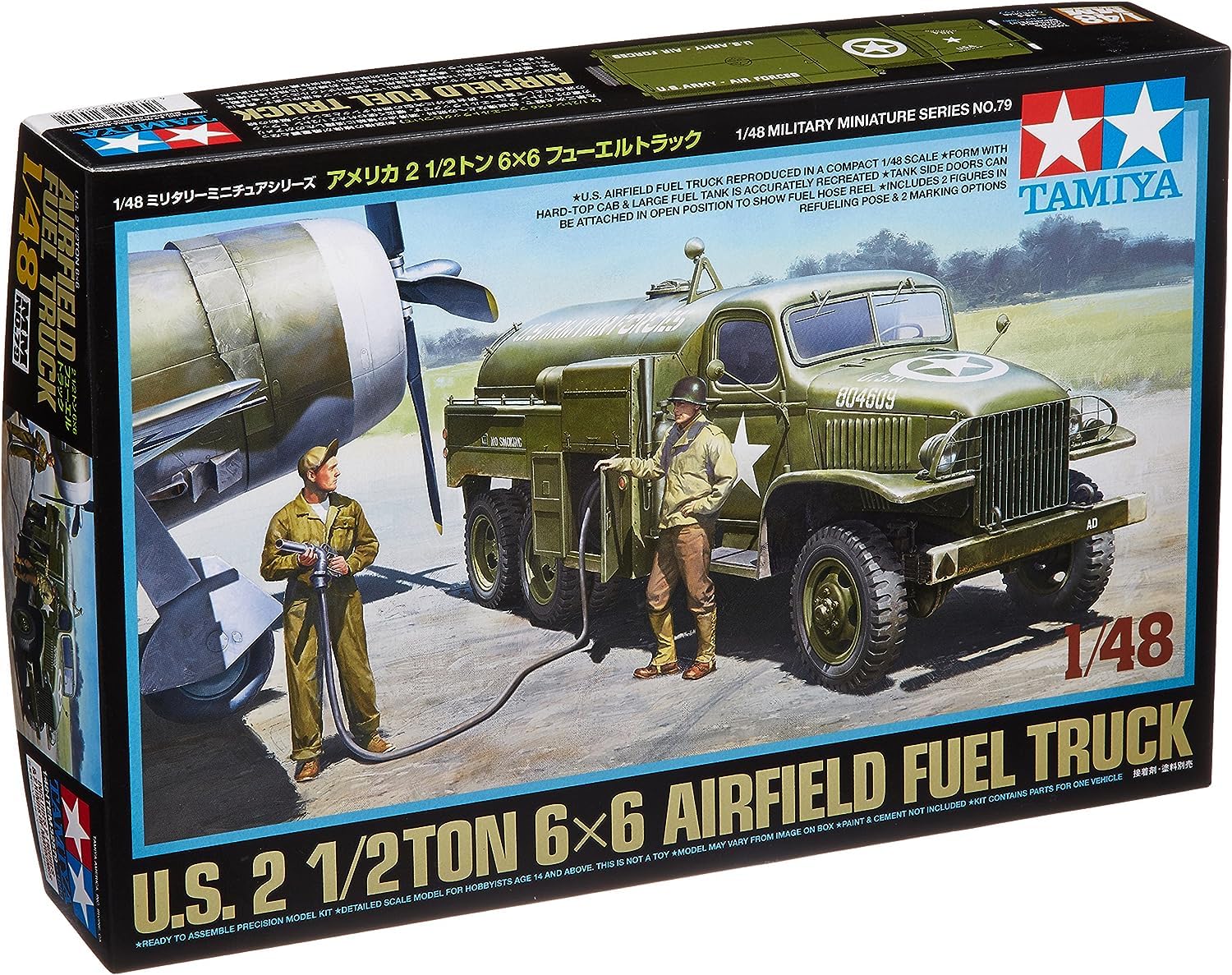 

Серия Военных Миниатюр Tamiya 79 Топливозаправщик Армии США Ton 6x6 Пластиковая Модель-Набор 32579 1/48 Нет. 1/2
