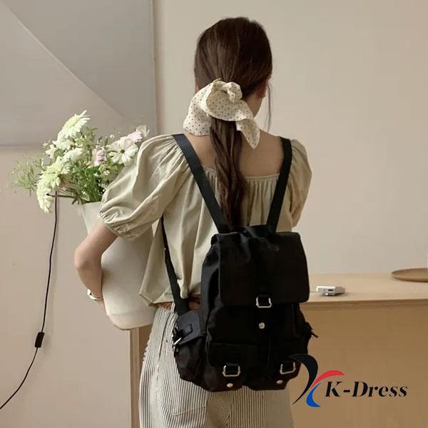 Ryggsäck med dragsko för laptop och iPad, Bärrem, Nylon, Enkel ficka