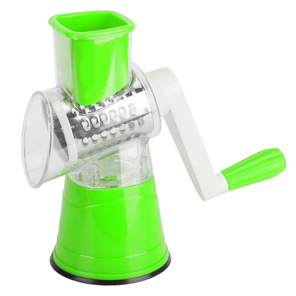 Hand Crank Vegetable Cutter Rotatable Fruit Grater Shredder Cutter Kitchen Accessory for HomeGreen