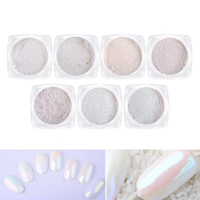 7Pieces Chrome Nail Powder Chrome Effect Nail Powder Set Shiny Nail Glitter Powder Effect for Nail Art Decoration
