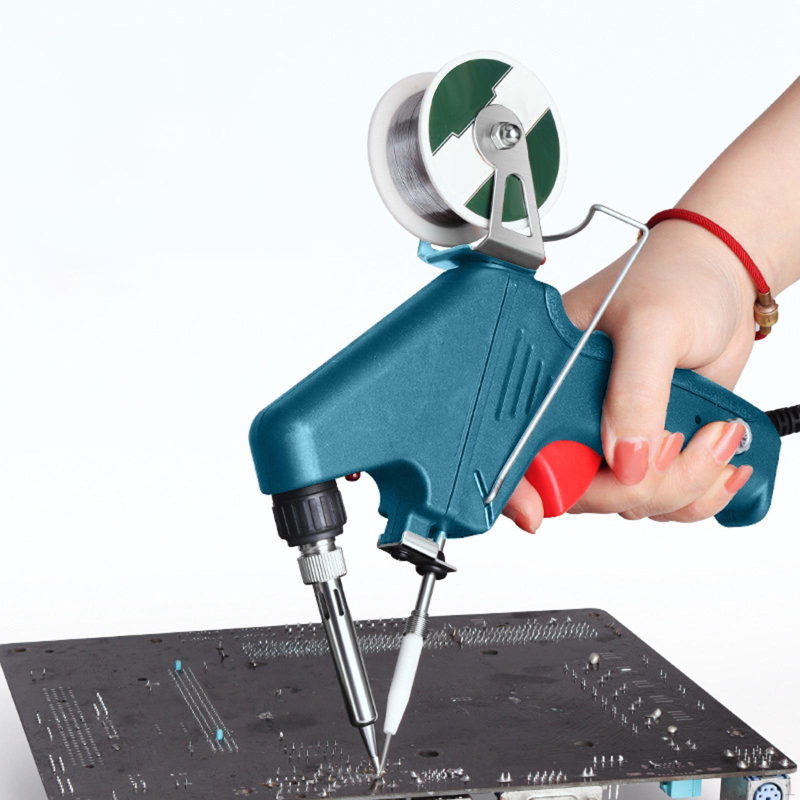 

60W Soldering Iron Set, Electronic Welding Torch Kit, Internal Heat Helping Hand Electric Tin синій