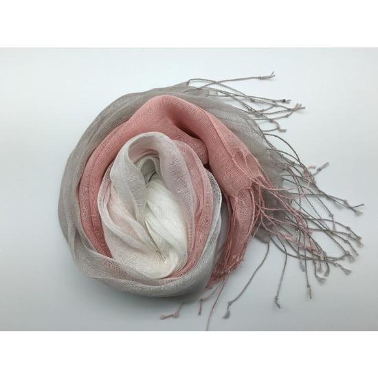 Summer Japanese Literary Linen Scarf Hanging Dye Gradual Change Color Scarf Women Air Conditioner Shawl Sunscreen Silk Scarf