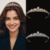 Sparkling Luxury Beads Crown Rhinestone Birthday Crown Headpiece Crystal Bridal Tiaras Performance