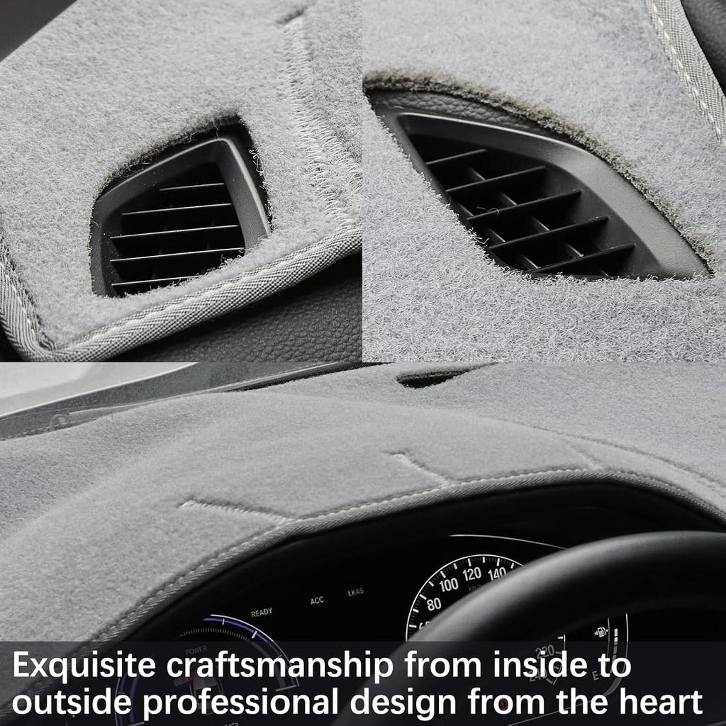 Dashboard Dash Cover Mat Carpet Compatible with 2007-2011 Toyota Camry(Grey)