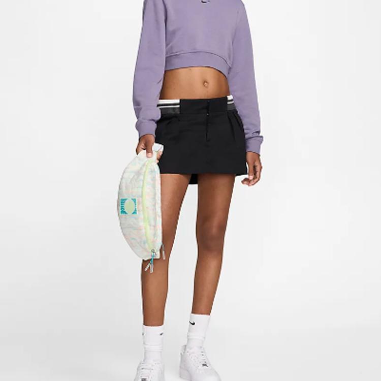 New Nike Heritage Fabric Shoulder Bag Crossbody Bag Fanny Pack Regular Unisex White & Light Yellow Green & Cactus Green FN4248-100