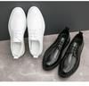 Autumn New Pointed Toe Patent Leather Lace-up Formal Casual Men's Shoes, Large Size.