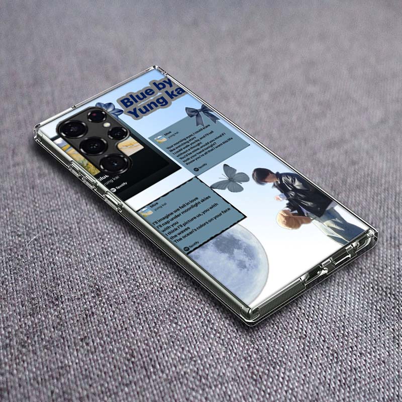 

Синий Чехол Yung Kai Для Samsung Galaxy S24 S23 S21 S20 FE S22 S26 Ultra S25 Edge S10 Plus Прозрачный ТПУ Чехол Оболочка Samsung S10 PLUS