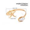 2025 Trendy Starfish Open Cuff Bangles Adjustable Armband Silver Gold Color Punk Flower Conch Geometric Upper Arm Bracelet for Women Beach Jewelry