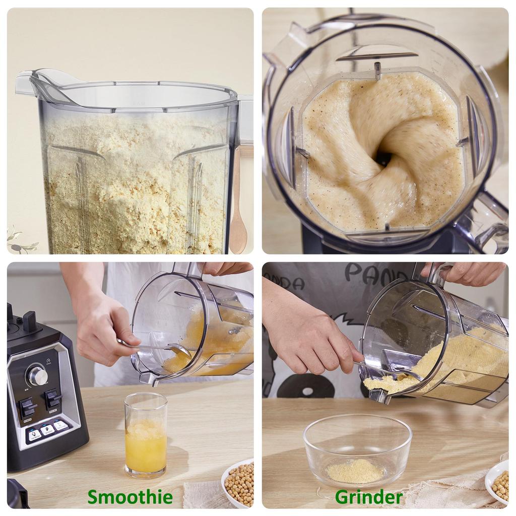 Biolomix T5800 Professional Countertop Blender, 2200W High Power, 2L BPA-Free Jar, 6 Stainless Steel Blades, Stepless Speed & Pulse