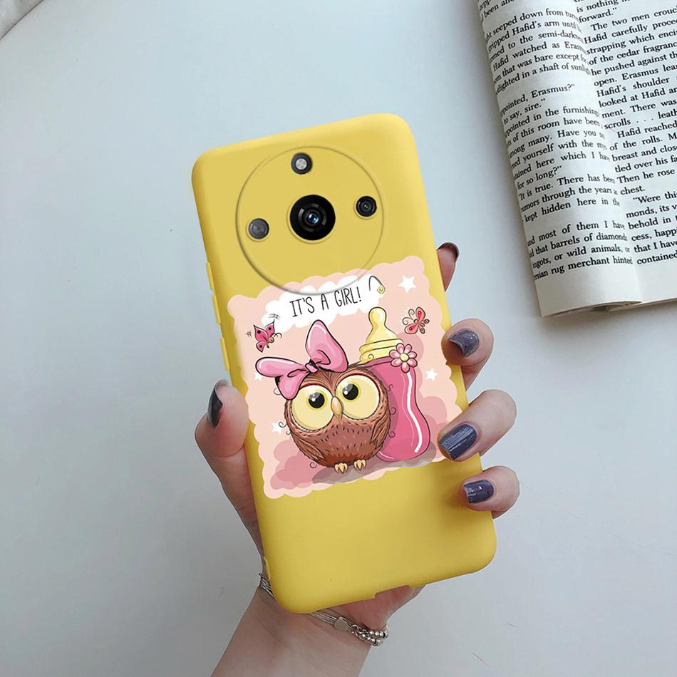 For Realme 11 Pro Plus Case Flower Girl Heart Cute Phone Case Back Cover For Realme 11 11Pro+ 5G Silicone Protection Bumper Capa