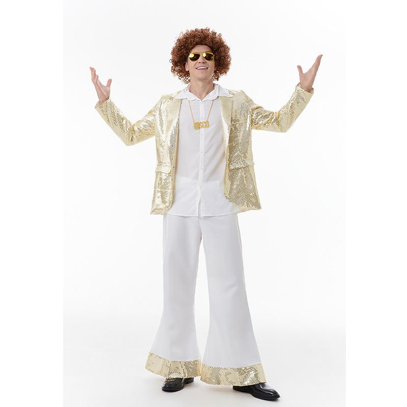 Cosplay Spring New Men's Casual Dance Sequins Suit Halloween Hip Hop Suit