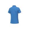Li Ning Embroidered Logo Short Sleeve Polo Shirt With Side Slits Women Tops Cobalt-Blue APLR072-4