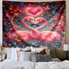 Love Birds In Heart Tapestry Room Decoration Wall Hanging for Living Room Bedroom, Dormitory, Birthday and Christmas Gifts