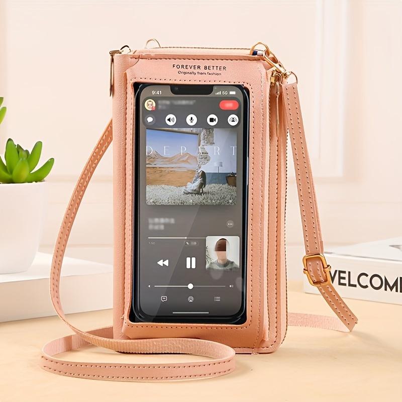 XYKK01 Crossbodytas voor dames met anti-diefstal, veelzijdige schoudertas, telefoonvak, verstelbare riem roze