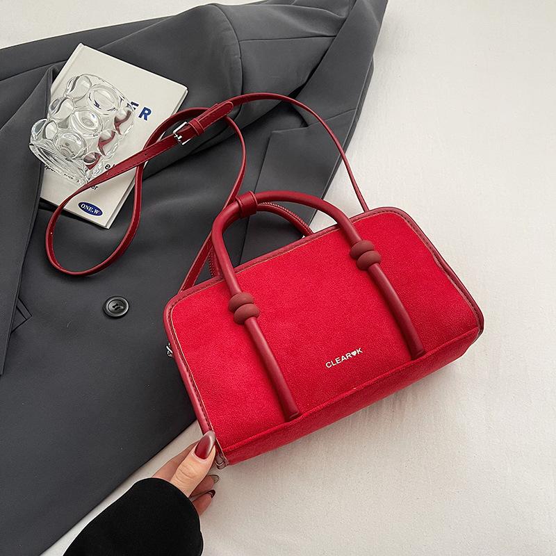 Wildledertasche Damen Herbst und Winter vielseitig neue Schulter-Umhängetasche lässig tragbar Pendler Kissen Tasche