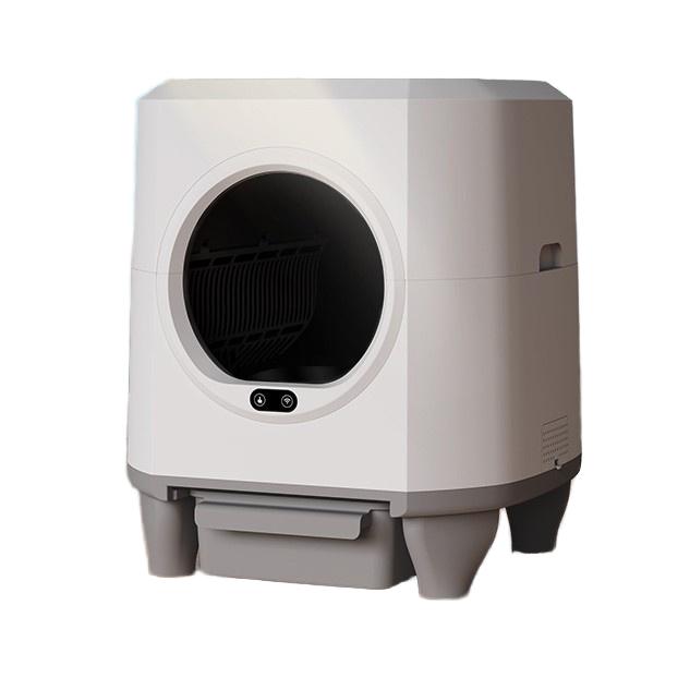 Cat Litter Box Self Cleaning Automatic Cat Litter Box Toilet Robot APP Control 80L Large Smart Cat Litter Box Self-cleaning белый