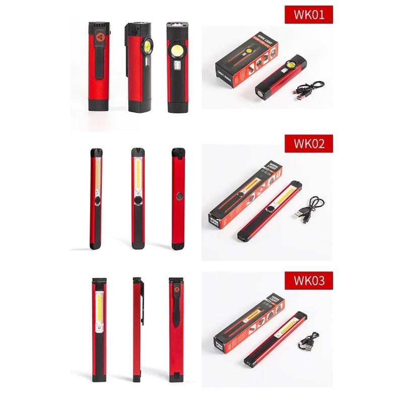 USB Rechargeable LED Flashlight with Magnet and Hook Life Waterproof With Red light Power Bank Repairing Work Emergency Lantern