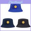Cotton Embroidered Fisherman Hat With Sun Protection For Summer Beach And Casual Wear