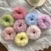 300pcs Soft Faux Fur Elastic Hair Bands Candy Color Hair Bun Maker Ponytail Holder Hair Scrunchies Women Girls Hair Accessories