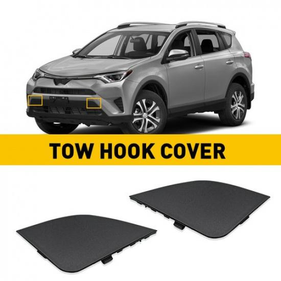 2* for 2016-2018 Toyota RAV4 Front Bumper Tow Hook Eye Cover Cap Car Accessories