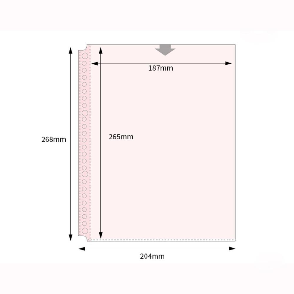 Pagine interne Raccoglitore per carte B5 Raccoglitore per fotocard Fogli PP Trasparente Senza Acidi Tasche Multiple Custodie Custodie per Album Fotografico