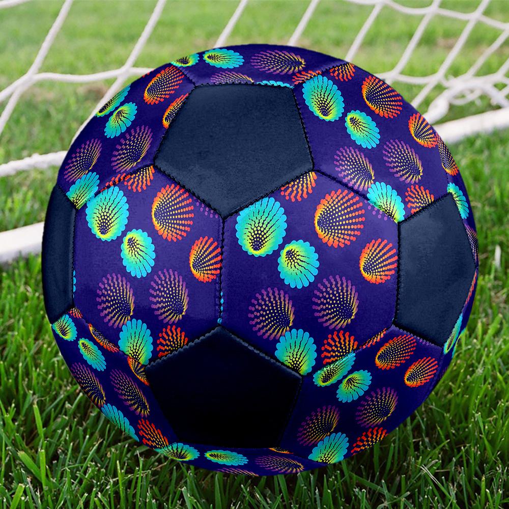 1PC Colorful Shell Soccer Ball Size 5 Football Machine Sewn Indoor/Outdoor Universal Football Gift W62