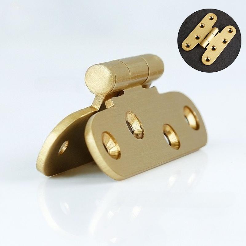 4 Pieces of High-end Brass Hinges Bedroom Wardrobe Door Hinges Kitchen Drawer Cabinet Hinges Wooden Furniture Accessories