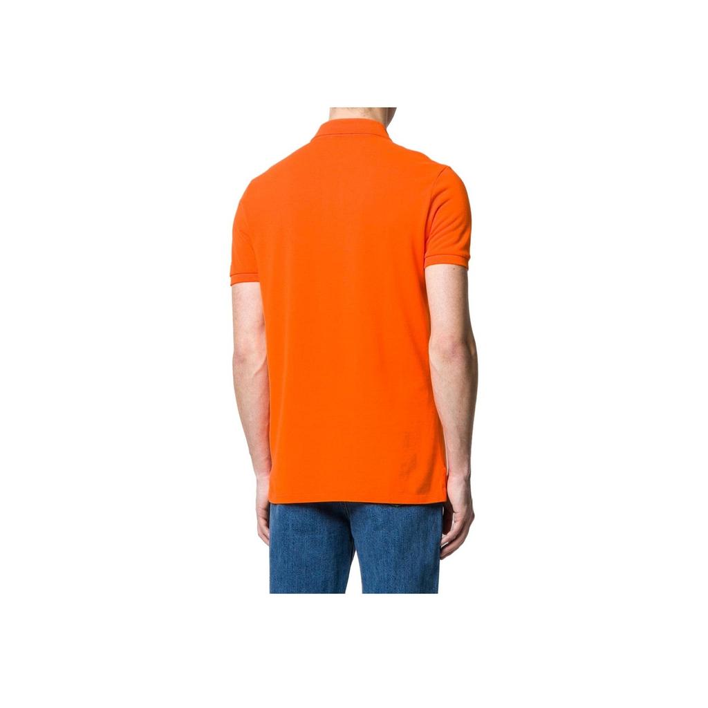 Polo Ralph Lauren SS22 Solid Color Logo Embroidered Short Sleeve Polo Shirt Men Tops Orange 710782592-024