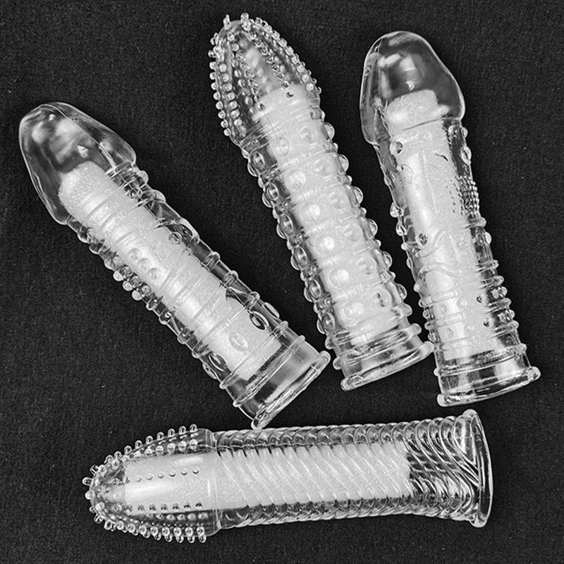 Prodlužovač penisu Sexuální hračka pro oddálení ejakulace 18cm erekční kroužek Opakovaně použitelný návlek na masáž prostaty pro muže Produkt pro dospělé