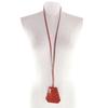 HERMES Necklace Margiela-era Clochette Brown leather Used
