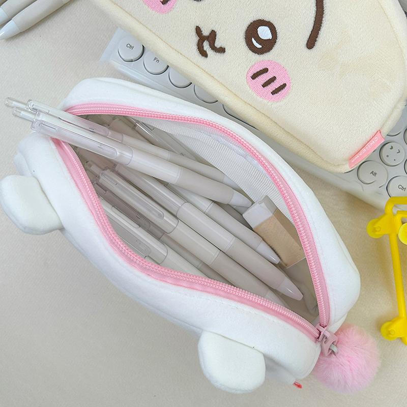 Cute Japanese Anime Chiikawa Stationery Box Kawaii Usagi Hachiware Student Large Capacity Cartoon Stationery Bag Birthday Gifts
