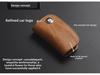Genuine Leather Key Cover for BMW & Mercedes-Benz - Oil Wax Cowhide Protective Case